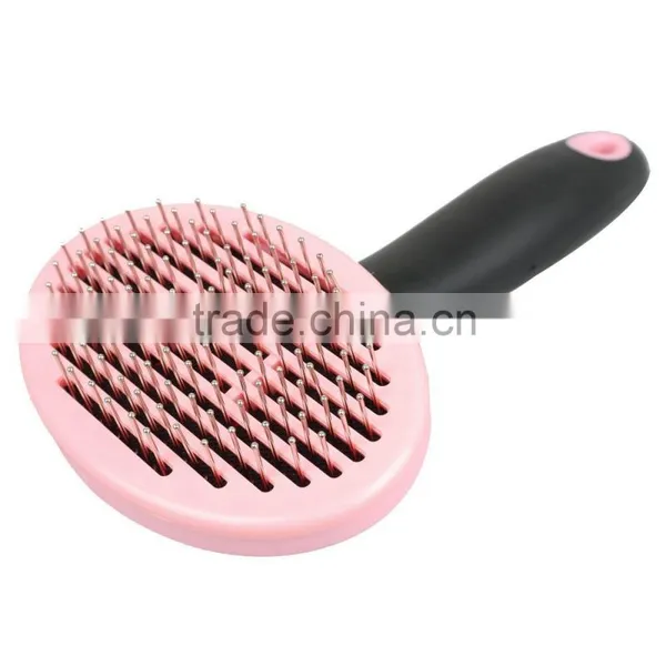 Pink/Blue Thick Pin Pet Fur Grooming Dog Comb Brush Shedding Tool photo-2