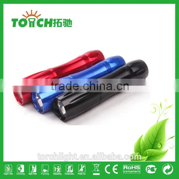 Factory Wholesale Mini Portable Aluminum Slim 1.5v AA Battery Torch Flashlight photo-2