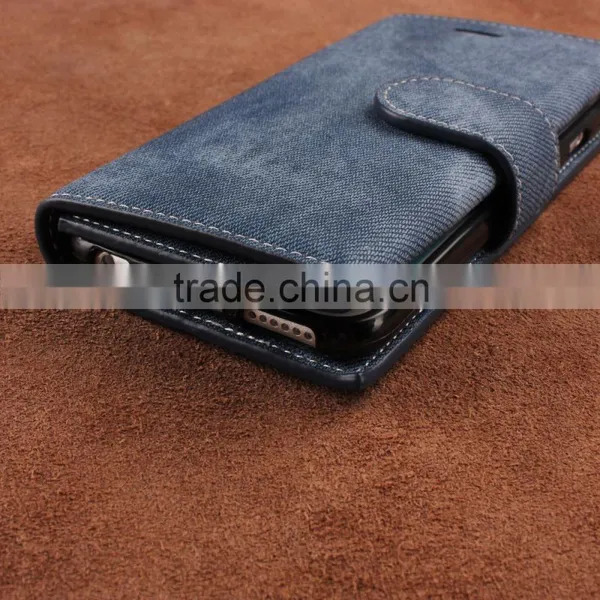 2016 Hot Denim Cell Phone Case With Many Card Slots photo-2