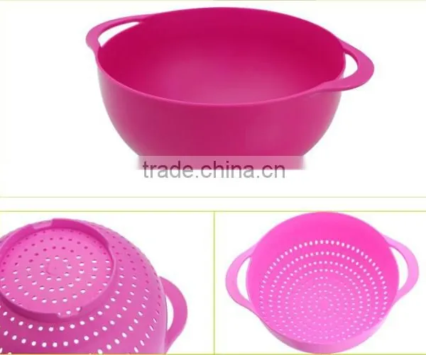 FDA Grade Rainbow Kitchen Food Prep Set and Mixing Bowl and Basket photo-6