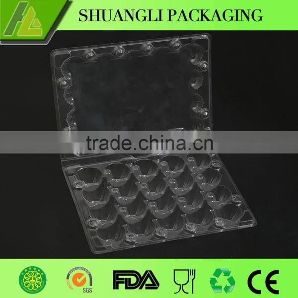 20 Cells Clear Transparent Plastic Quail Egg Packaging Tray photo-2