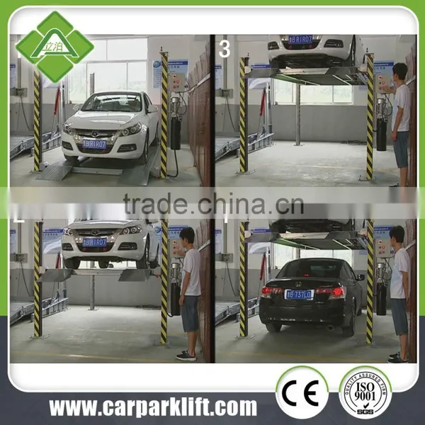 2 Floor 4 Columns Posts Car Parking Lift photo-4