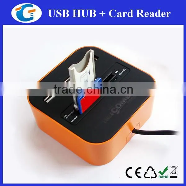 Card Reader 3 Ports 2.0 USB Charger Hub for Laptop photo-5