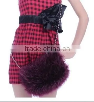 Ladies Faux Fur Purse Shoulder Bag