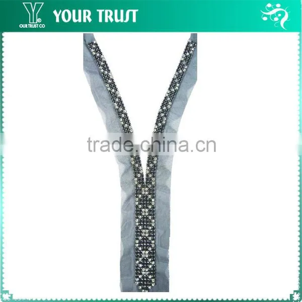 5MM Crystal Rhinestone Octangle Collar Beaded Neckline Garment Accessories photo-5