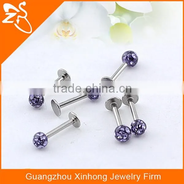 Surgical Stainless Steel Epoxy Crystal Lip Body Piercing Jewelry photo-5