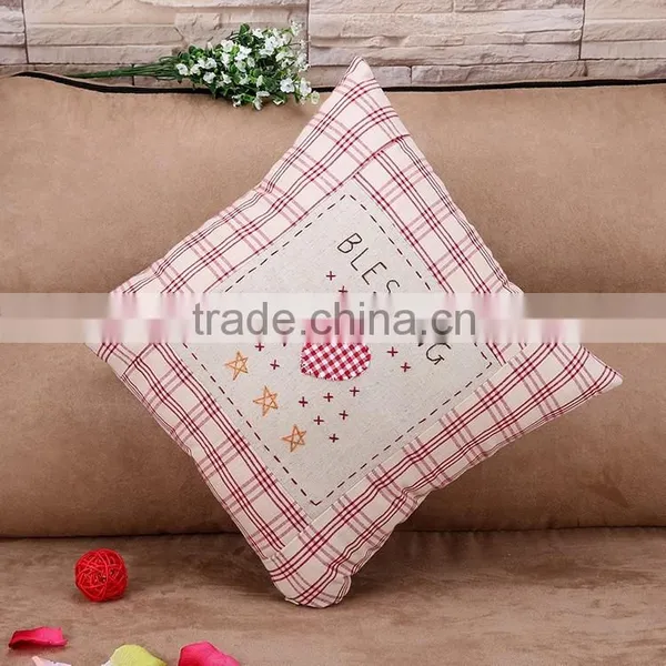 2015 New Pastoral Style Hand Embroidery Cartoon Cotton and Linen Hold Pillow Sofa Cushion Cover Car Decoration photo-2