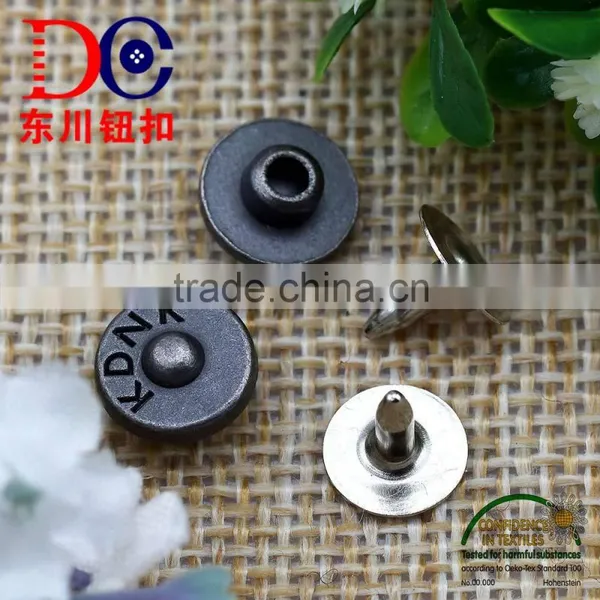 Antique Silver Alloy Custom Metal Jeans Rivet Leather Jean Metal Button photo-2