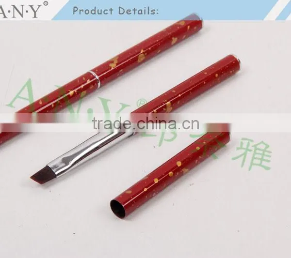 ANY 2016 Hot Sale Mental Handle Import High Quality Angled Hair Nail Art Brush Gel Pure Color photo-2