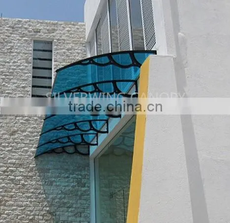 Large Polycarbonate Plastic Door Canopy, Rain Shelter Window Awning photo-3