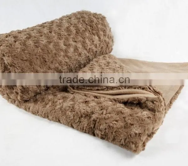 100% Polyester Soft Warm Cheap pv Fleece Gifts Promotional Blanket photo-4