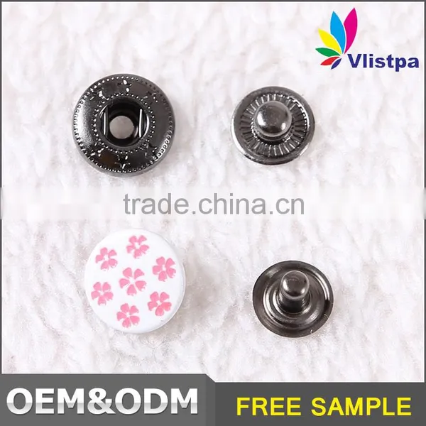 Fashion Custom Size Metal Magnetic Nickel-Free Washable Round No Hole Screw Jean Button