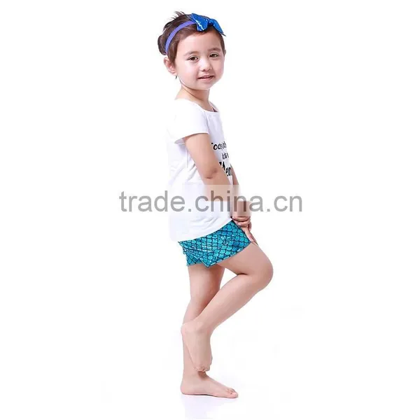 Girls Clothes Mermaid Children Shorts Set photo-3