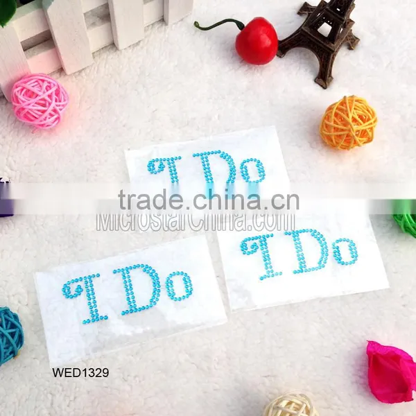 ME TOO Acrylic Rhinestone Letter Sticker for Wedding Shoe photo-3