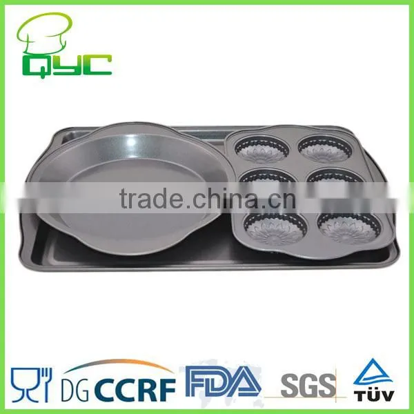 Non-Stick Metal 2 Piece Deep Baking Pan Sets With Silicone Grip photo-6