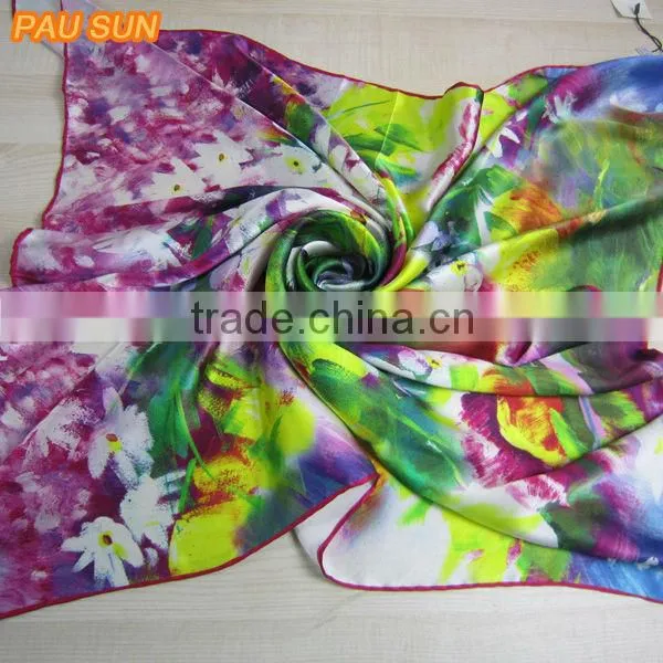 European Digital Printing on Silk Scarf