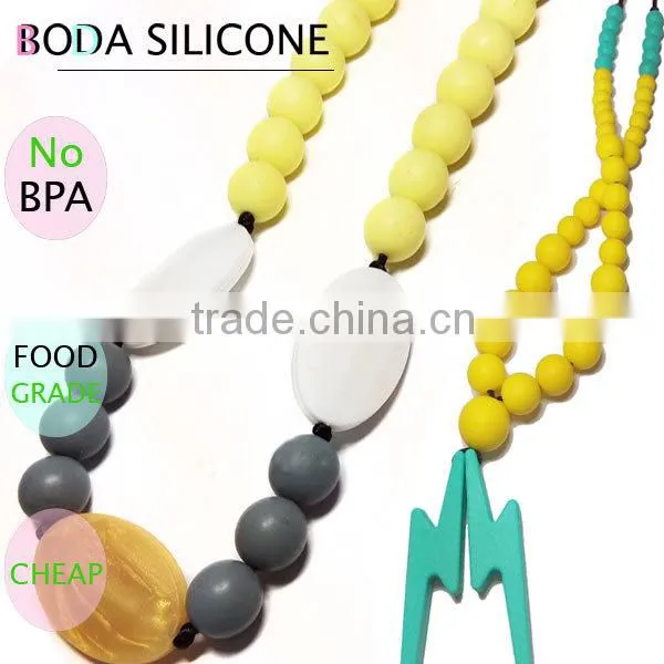 Fashion Accessory Teathing Necklace Silicone Necklace