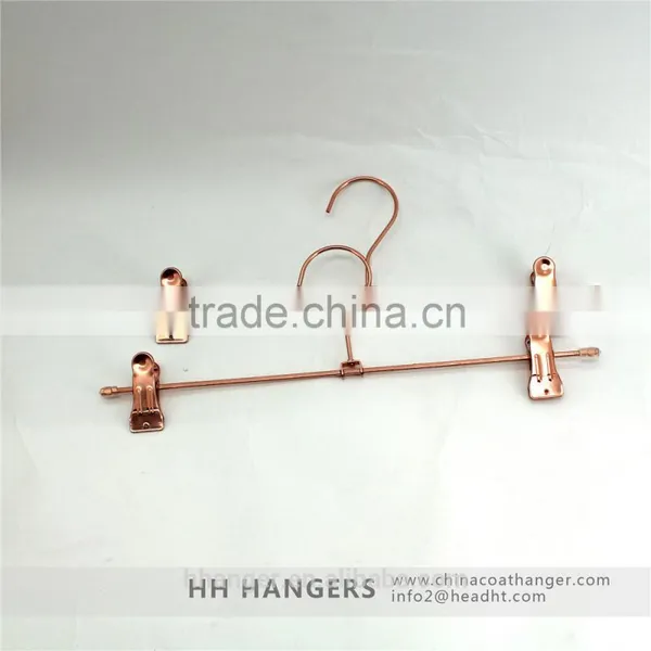 HH Ctopper Gold Finishing Metal Metal Coat Expandable Clip Clothes Hanger Adjustable Clothes Hanger photo-4