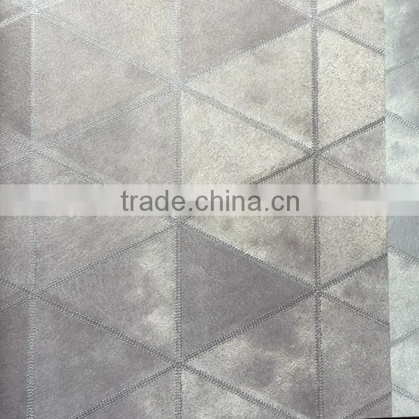 Triangle Fake Leather Sewing Vinyl Wallpaper photo-6