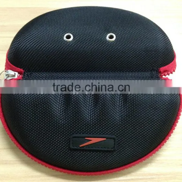 GC--Red Zipper With 1680D Knitted Fabric Eva Glasses Hard Case photo-2