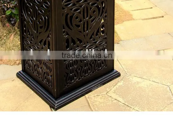 2016 New Design Cast Aluminum Garbage Can Trash Hideaway Antique Bronze Finish BRB-2030 photo-2