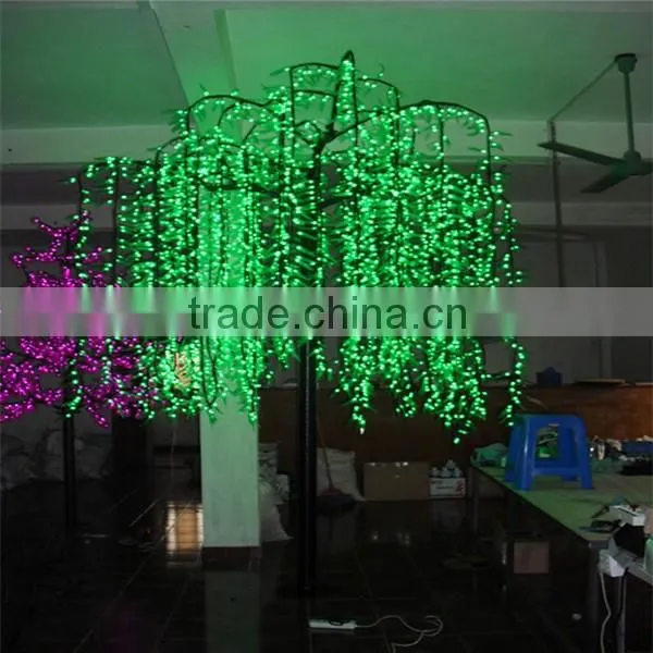 Decorative Tree With Weeping Willow Leaves Garden Light, Led Willow Tree Lighting For Garden photo-2