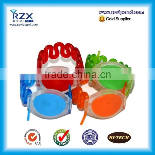 Full Color ABS ISO14443A Chip Passive 13.56Mhz Wristband photo-4