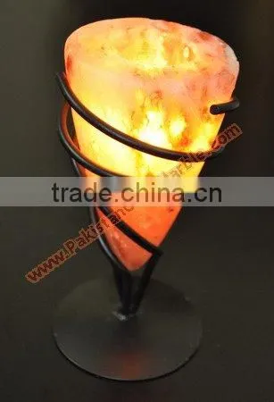 WROUGHT IRON SALT CANDLE HOLDER & TEALIGHTS photo-3