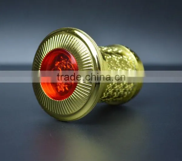 Wholesale Aluminium Bottle Cap With Red Crystal Stone photo-2