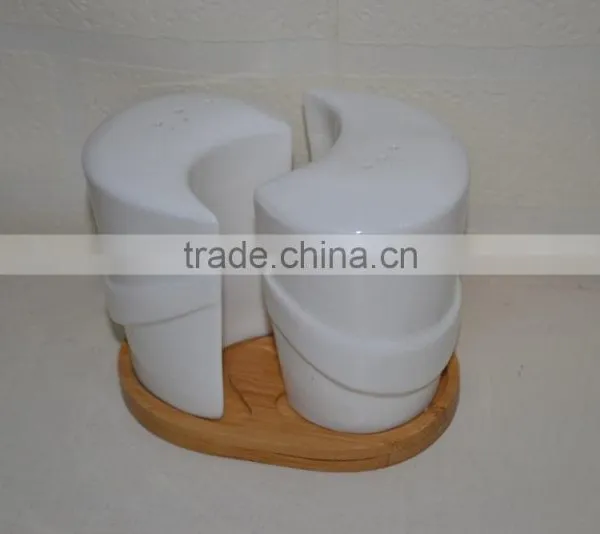 Hot Sale High Quality 2015 New Style Magnesia Porcelain Canisters/pepper Bottle Sets/2pcs Pepper Shakers Sets photo-2