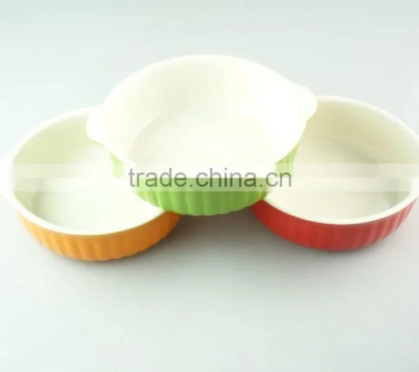 Glazed Ceramic Bake Plate With Handles, Durable Ceramic Bakeware photo-2