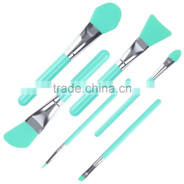 Face Mask Brush, Silicone Cosmetic Brush Set of 6 Facical Mask Brush Set and Eye Makeup Brushes photo-5