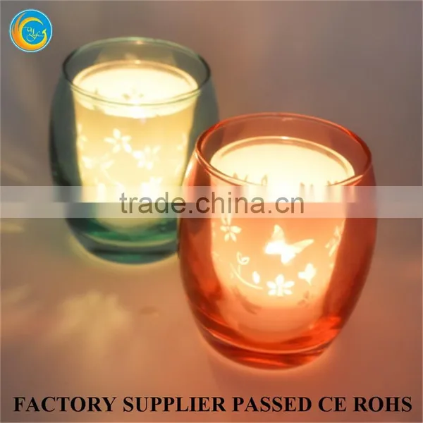 Double Egg Cup Glass Candle Holder for Wax photo-2