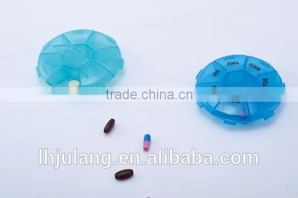 New Design Plastic 7days Weekly Pill Box / Plastic Round 7days Pill Organizer photo-3