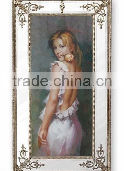 FA-021G-01 Antique Rectange Frame Hand-painted Oil Paintings for Decor photo-2
