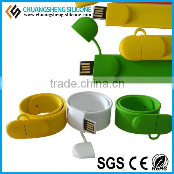 2015Colorful Christmas Gift Silicone Slap Usb Bracelet photo-6