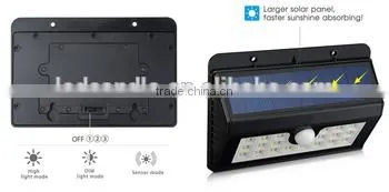 Garden Light, 3.7V Solar Panel Waterproof Wireless 20 LED Solar Motion Sensor Night Auto Lights photo-2