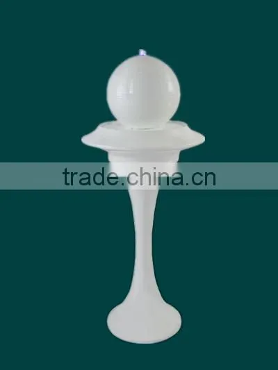 Simple Saucer Shape Fiber Glass Water Fountain With Led Ball photo-2