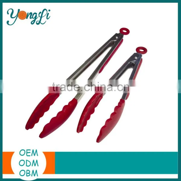 Food Grade Silicone BBQ Tongs,Silicone Food Tongs With Rubber Coated photo-3
