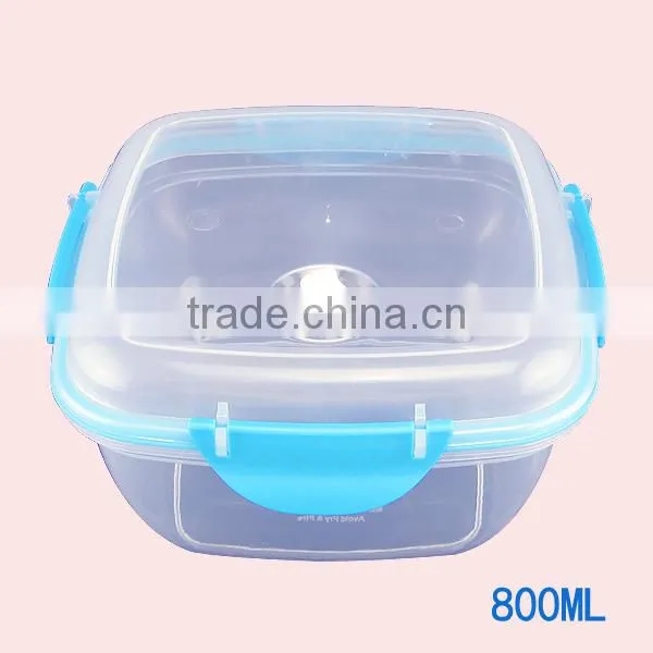 2pcs Clear With Lock Microwave Heating Plastic Food Container Set With Air Holes photo-5