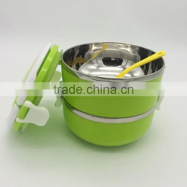 Round Shape Stainless Steel Takeaway Food Container With Handle photo-3