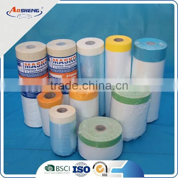 Pre-taped Blue Masking Taped Film for Car and Building photo-2