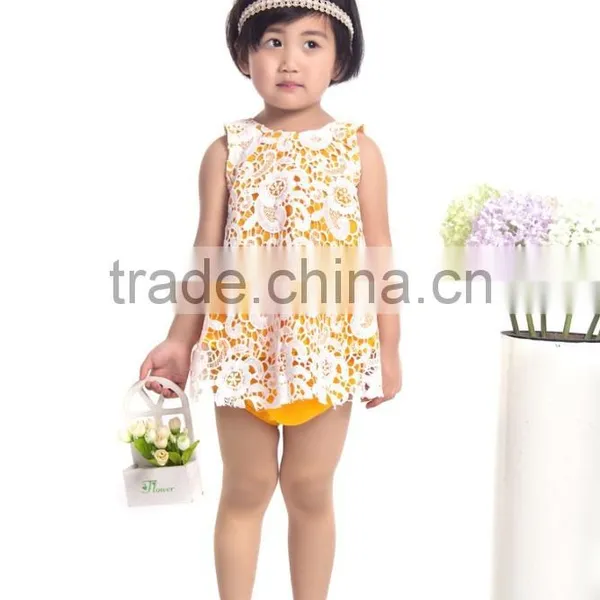 High Quality Baby Girl 2pcs Set,100%cotton 2pcs Lace Set for Infant Girls photo-4