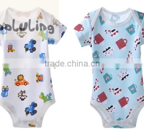 2015 Top Fashion Unisex 100% Cotton Wholesale Baby Bodysuits Newborn Baby Clothing ,Infant Rompers photo-4