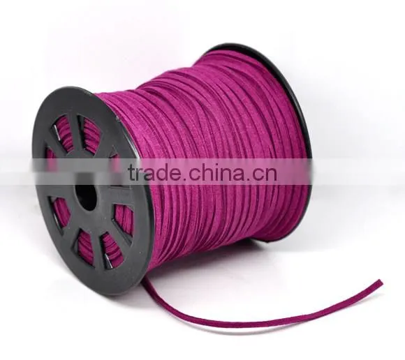 High Quality Fuchsia Velvet Necklace Cord for Pendants 2.5mm Wide photo-2