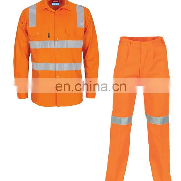 Two Tones Heavy Duty Cotton Reflective Safety Protective Suit photo-6