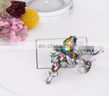 Vintage Bohemia Large Crystal Stone Big Ring Colorful Russian Indian Ring Women Exaggerated Decorate Party Jewelry photo-4