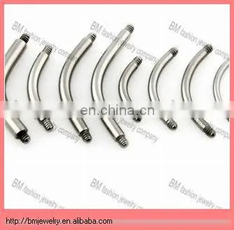 316L Stainless Steel Curved Bar Body Jewelry Accessories Piercing