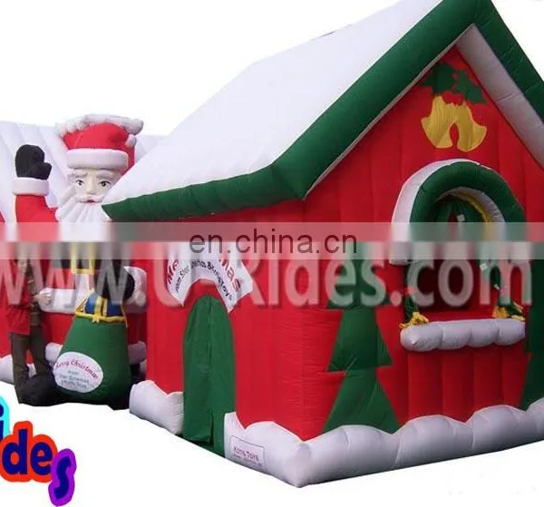 Nylon Oxford Inflatable Christmas House for Kids With Roof