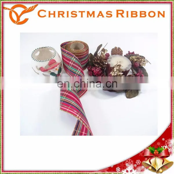 Varying The Width Of Each Stripe Tartan Plaid Christmas Nastro photo-3